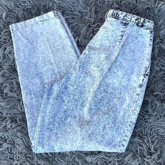 VTG 80s Levi's Sportswear Acid Wash Pleated Hi Rise Tapered Denim Jeans Plus 16 - Picture 8 of 16